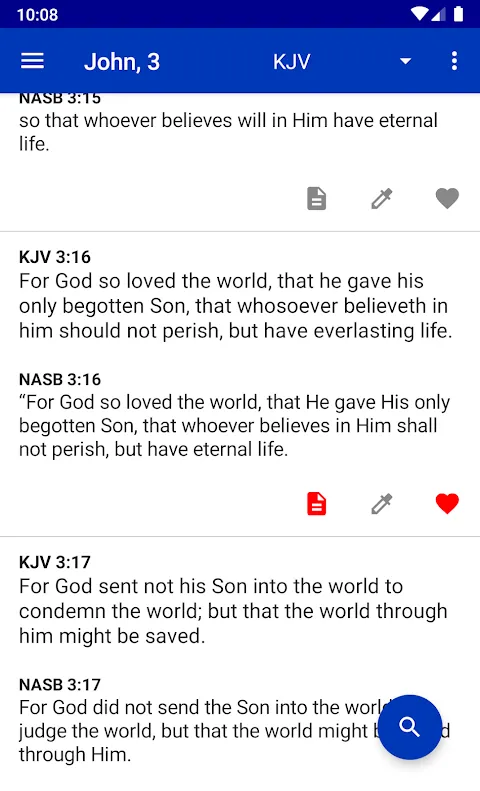Zrzuty ekranu Bible