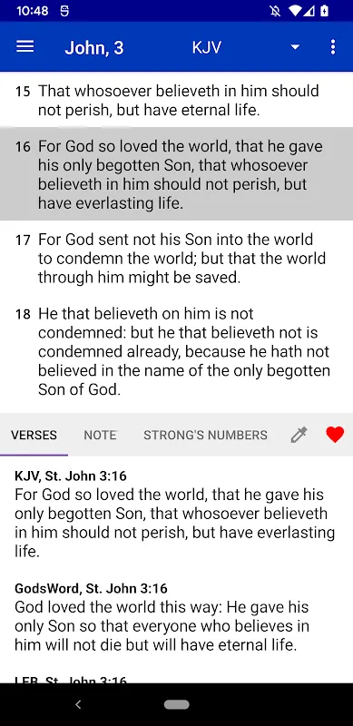 Zrzuty ekranu Bible