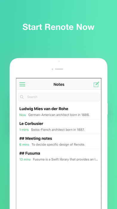 Capturas de tela do Renote: Note & Markdown Editor