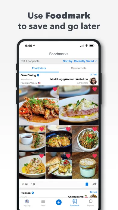 ภาพหน้าจอของ YUMMI: Restaurant & Food Diary