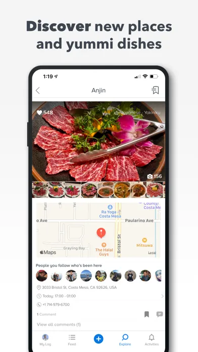 ภาพหน้าจอของ YUMMI: Restaurant & Food Diary