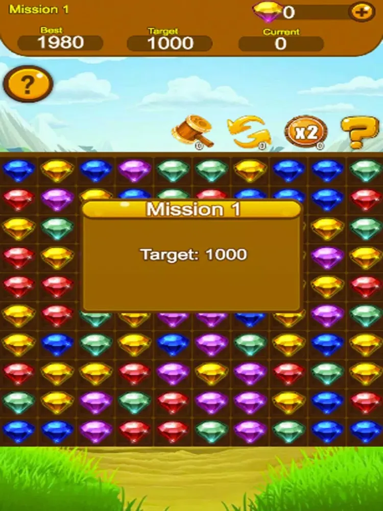 Diamond Crush - Innovative Diamond Match-3 Game iPad 应用截图