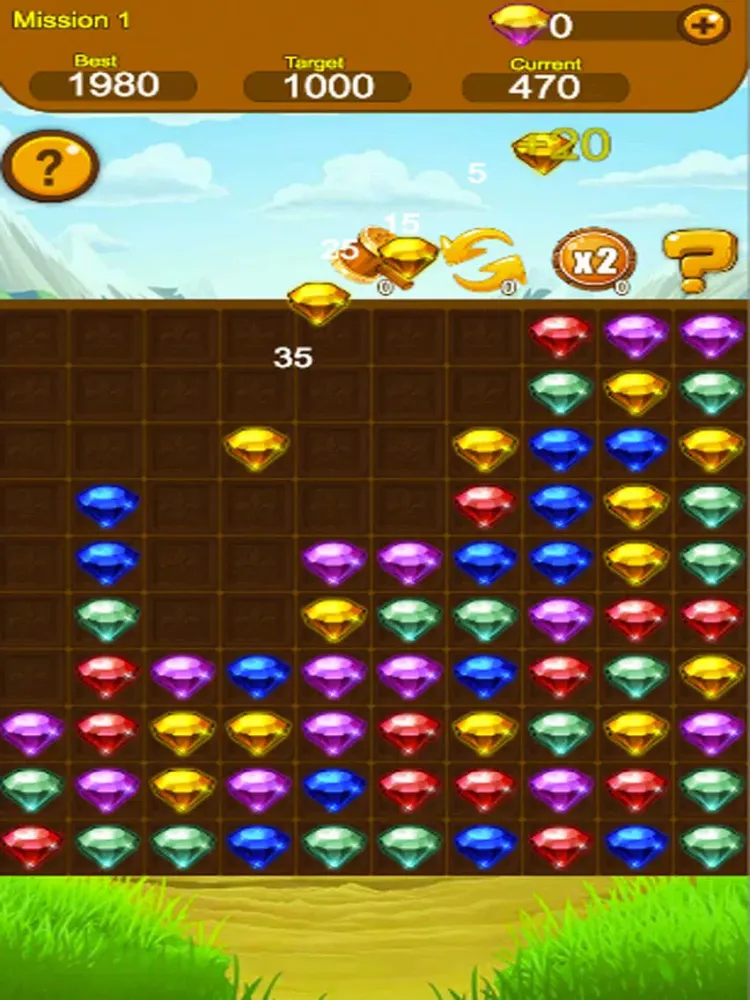 Diamond Crush - Innovative Diamond Match-3 Game iPad 应用截图