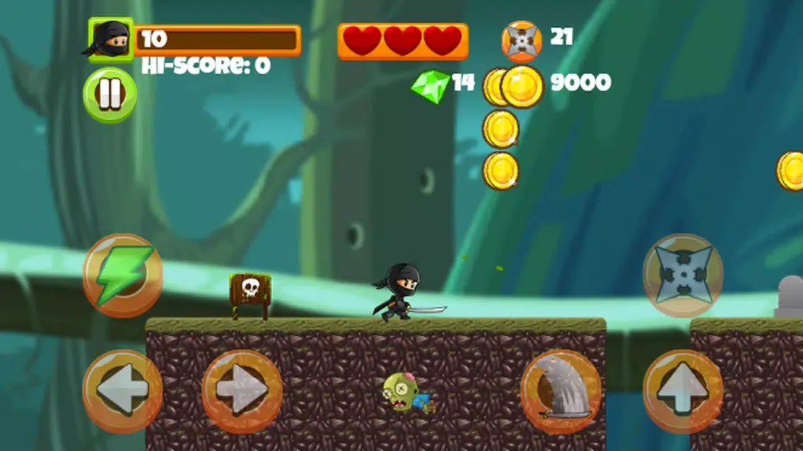 Capturas de tela do Ninja Beat Zombies - Arcade Games