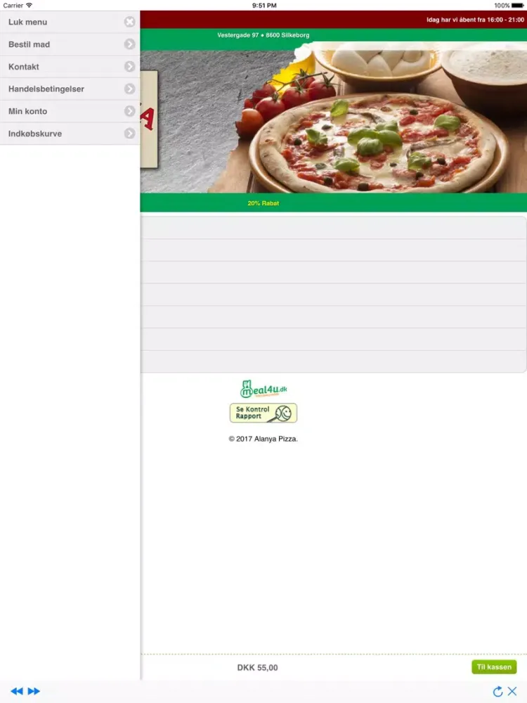 Alanya Pizza Silkeborg iPad  स्क्रीनशॉट
