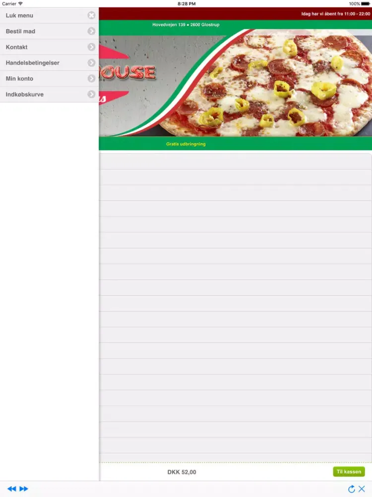 Capturas de tela do Burger House Glostrup iPad 
