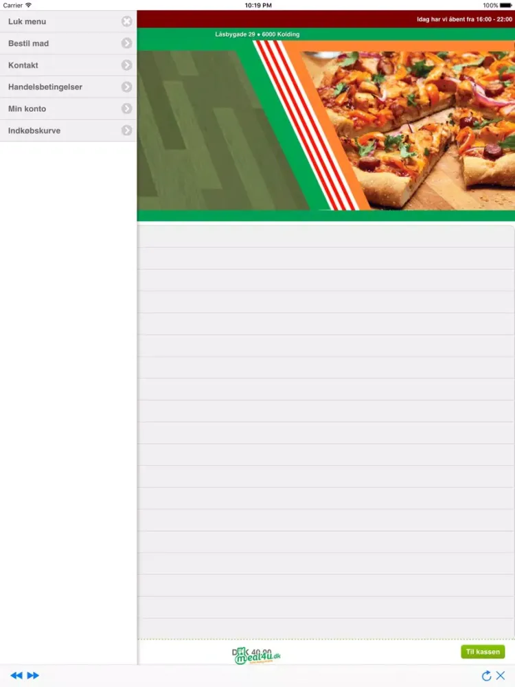 Eiffel Pizza Silkeborg iPad 應用截圖