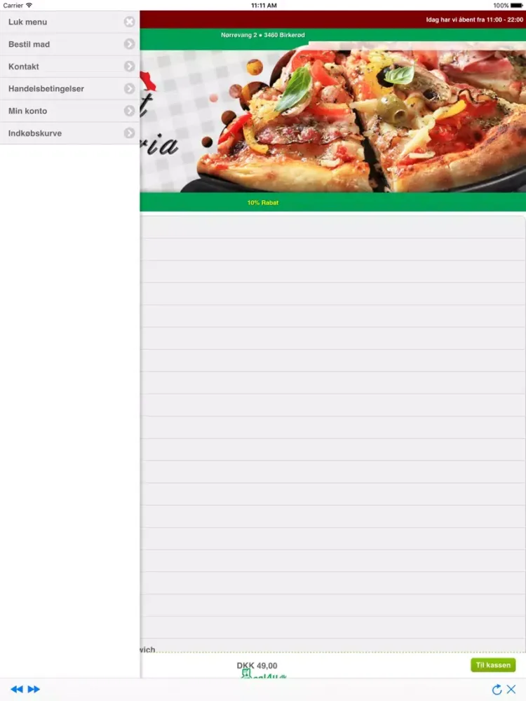 Zrzuty ekranu Gourmet Pizzeria iPad 