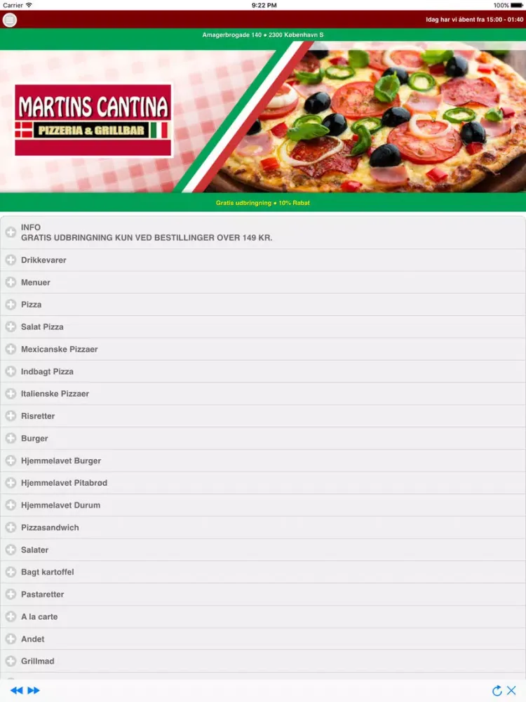 Martins Cantina iPad 應用截圖