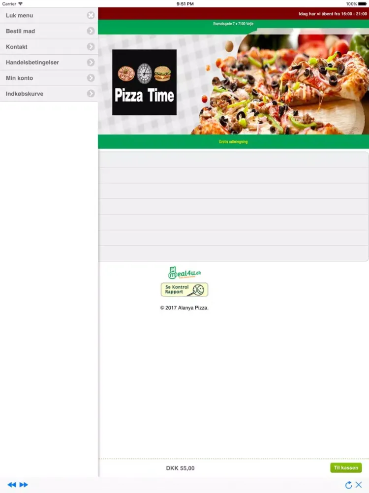 Pizza Time Vejle 7100 iPad 應用截圖