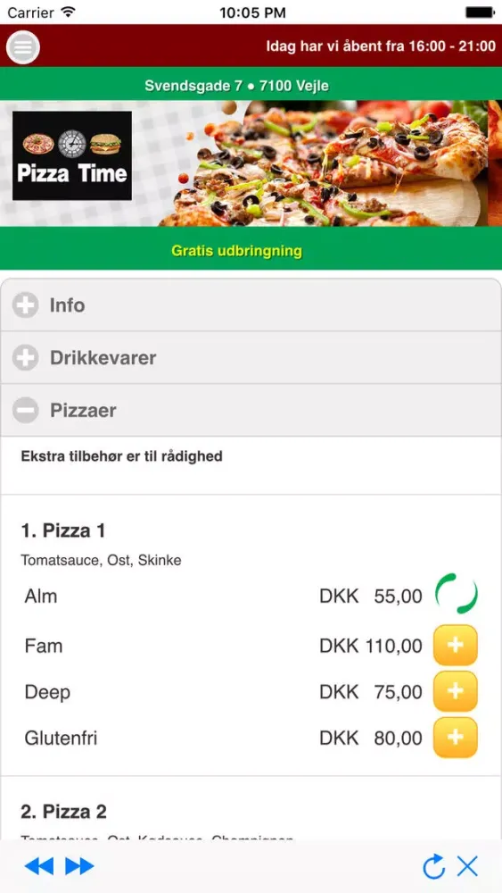 Pizza Time Vejle 7100應用截圖