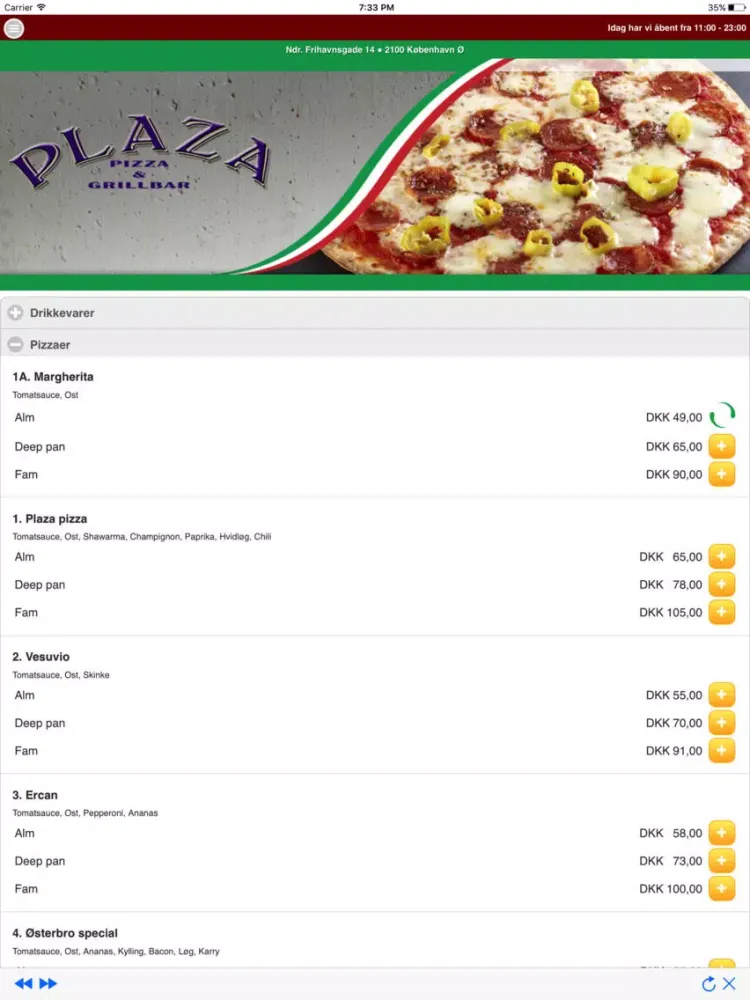 صور Plaza Pizza & Grillbar iPad 