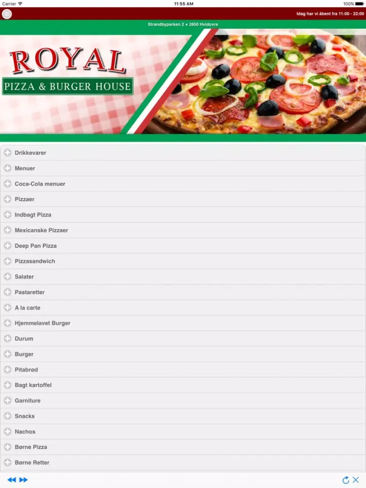 Royal Pizza House Hvidovre iPad  Screenshots