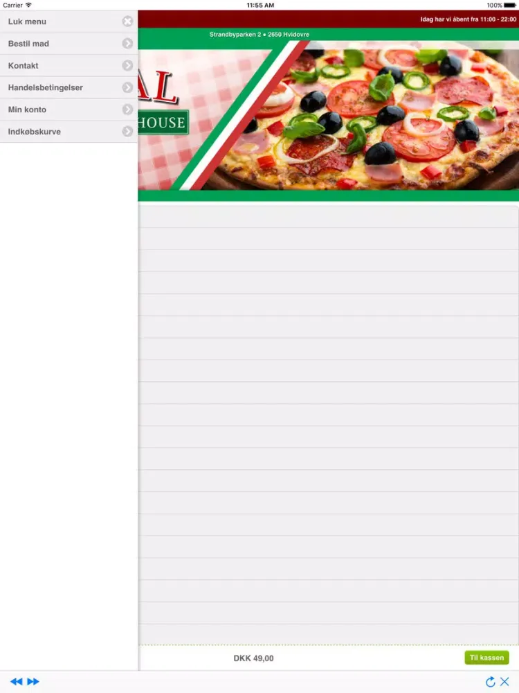 Royal Pizza House Hvidovre iPad  Screenshots