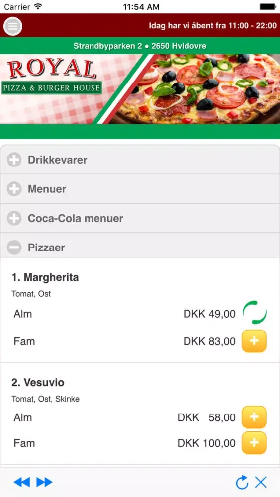 Royal Pizza House Hvidovre Screenshots