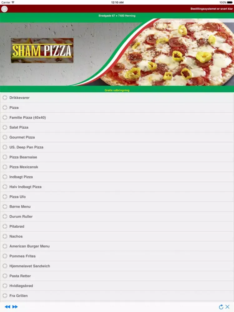 Sham Pizza iPad 應用截圖