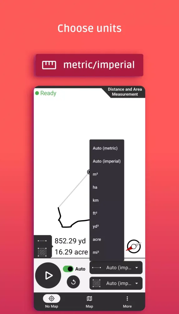 Distance and area measurement应用截图