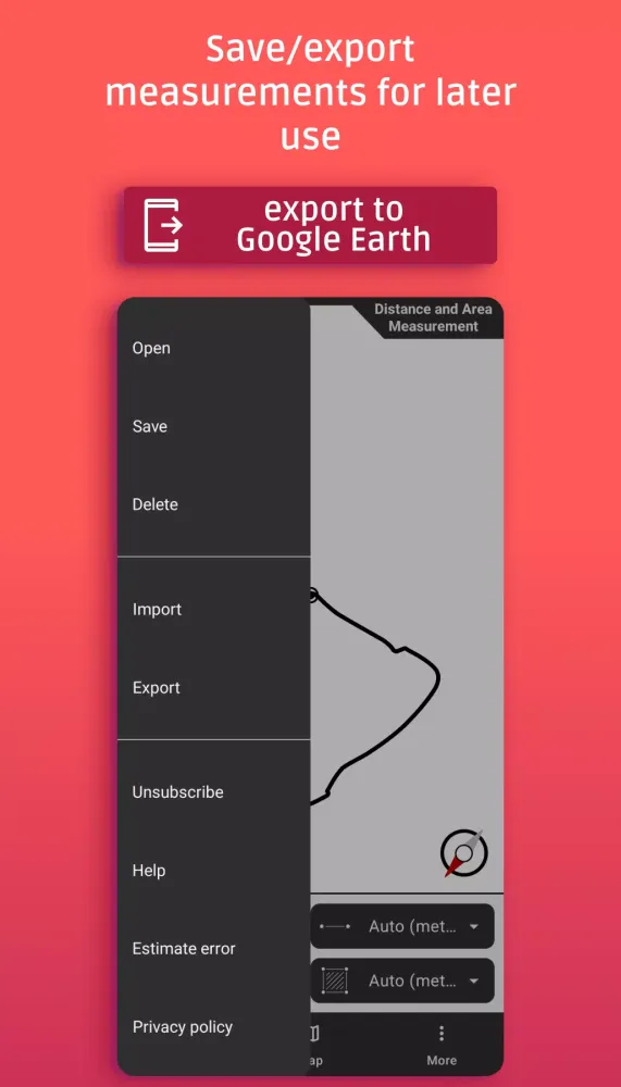 Distance and area measurement应用截图