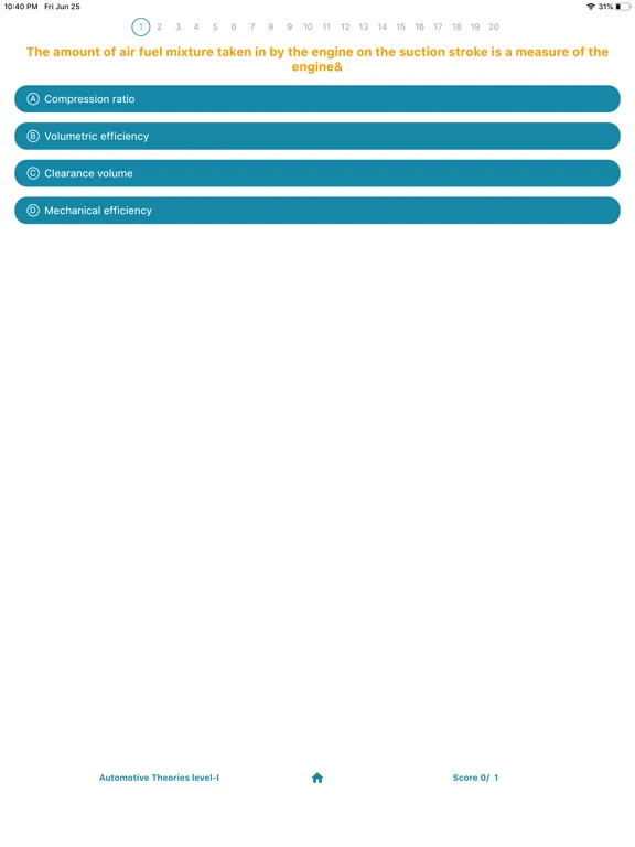 Mechanic quiz game iPad  Screenshots