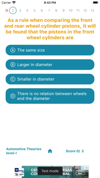Mechanic quiz game Screenshots