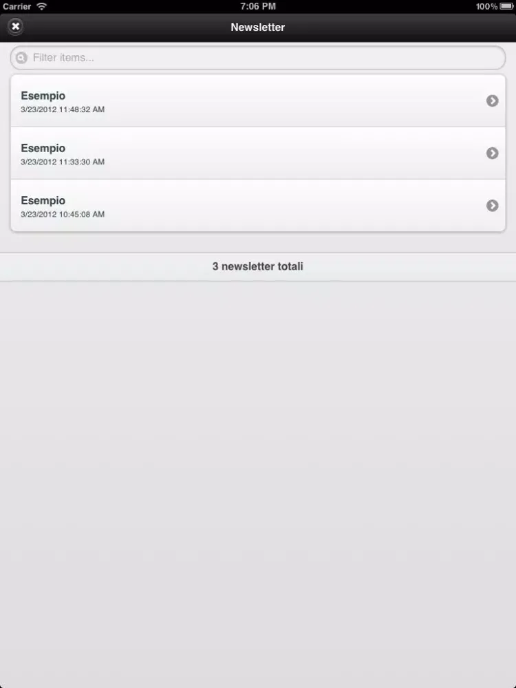 Captures d'écran de Newsletter iPad 