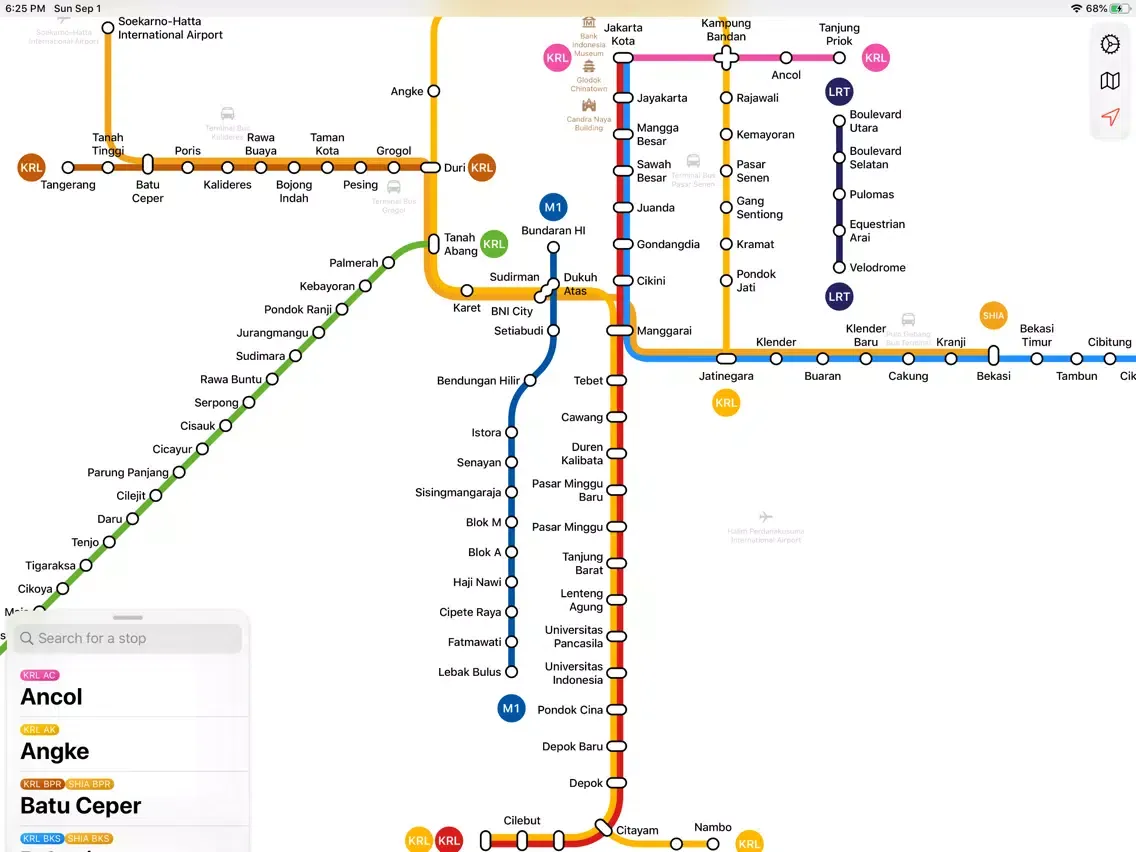 Jakarta LRT, MRT & Commuter iPad  스크린샷