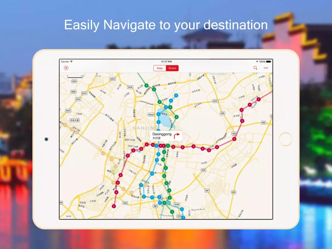 Capturas de tela do Nanjing Metro iPad 