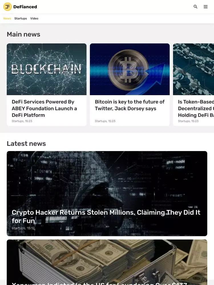 Captures d'écran de DeFi news by DeFianced.com iPad 