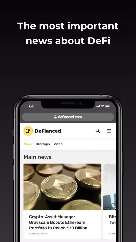 Captures d'écran de DeFi news by DeFianced.com