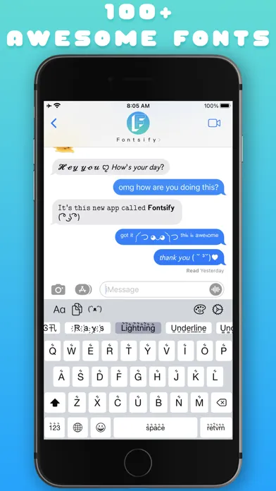 Tangkapan layar Fonts Art Keyboard Fontsify