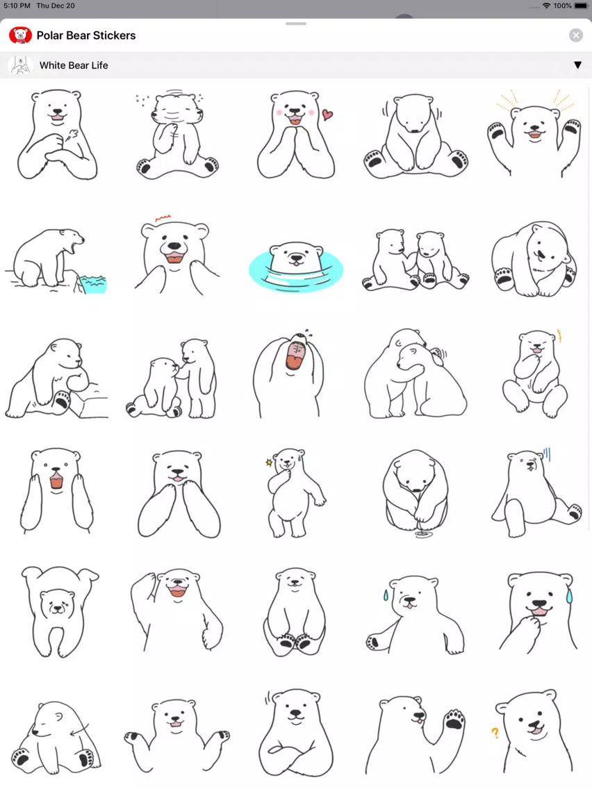 Capturas de pantalla de Polar Bear Sticker iPad 