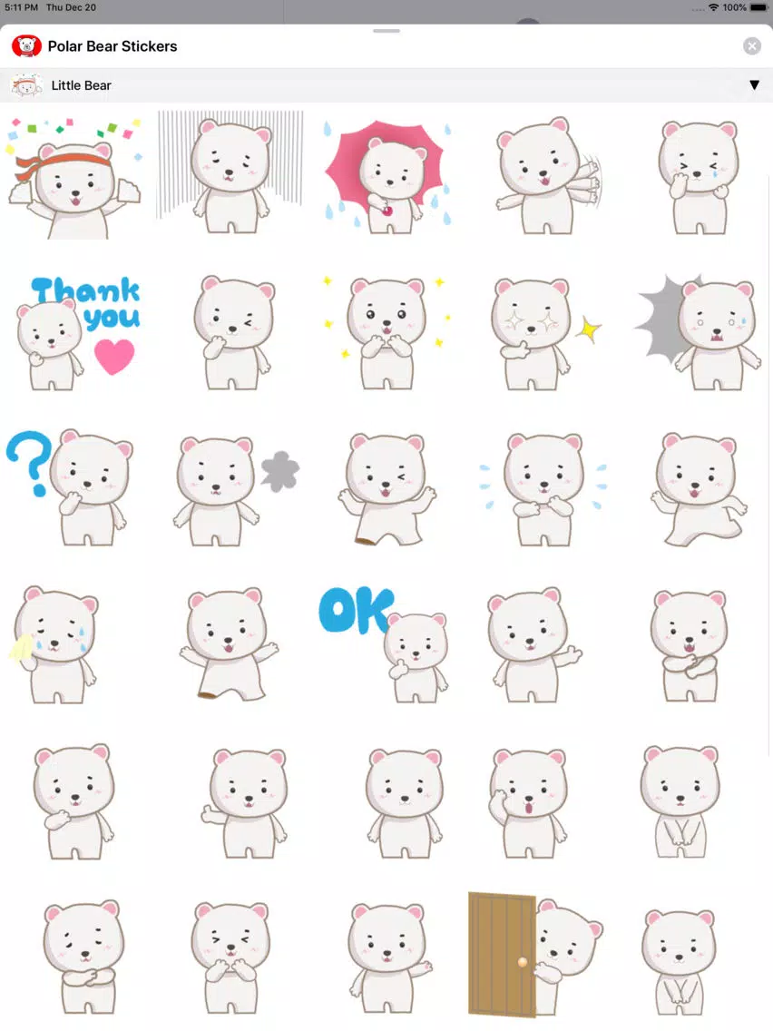 Capturas de pantalla de Polar Bear Sticker iPad 