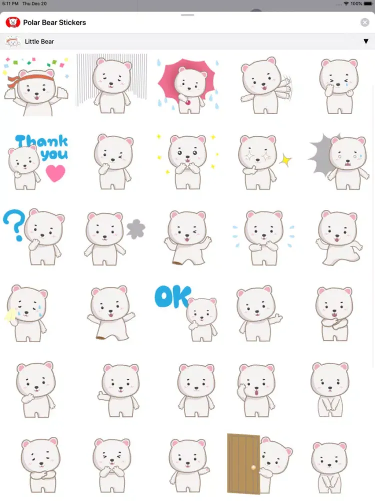 Polar Bear Sticker iPad  스크린샷
