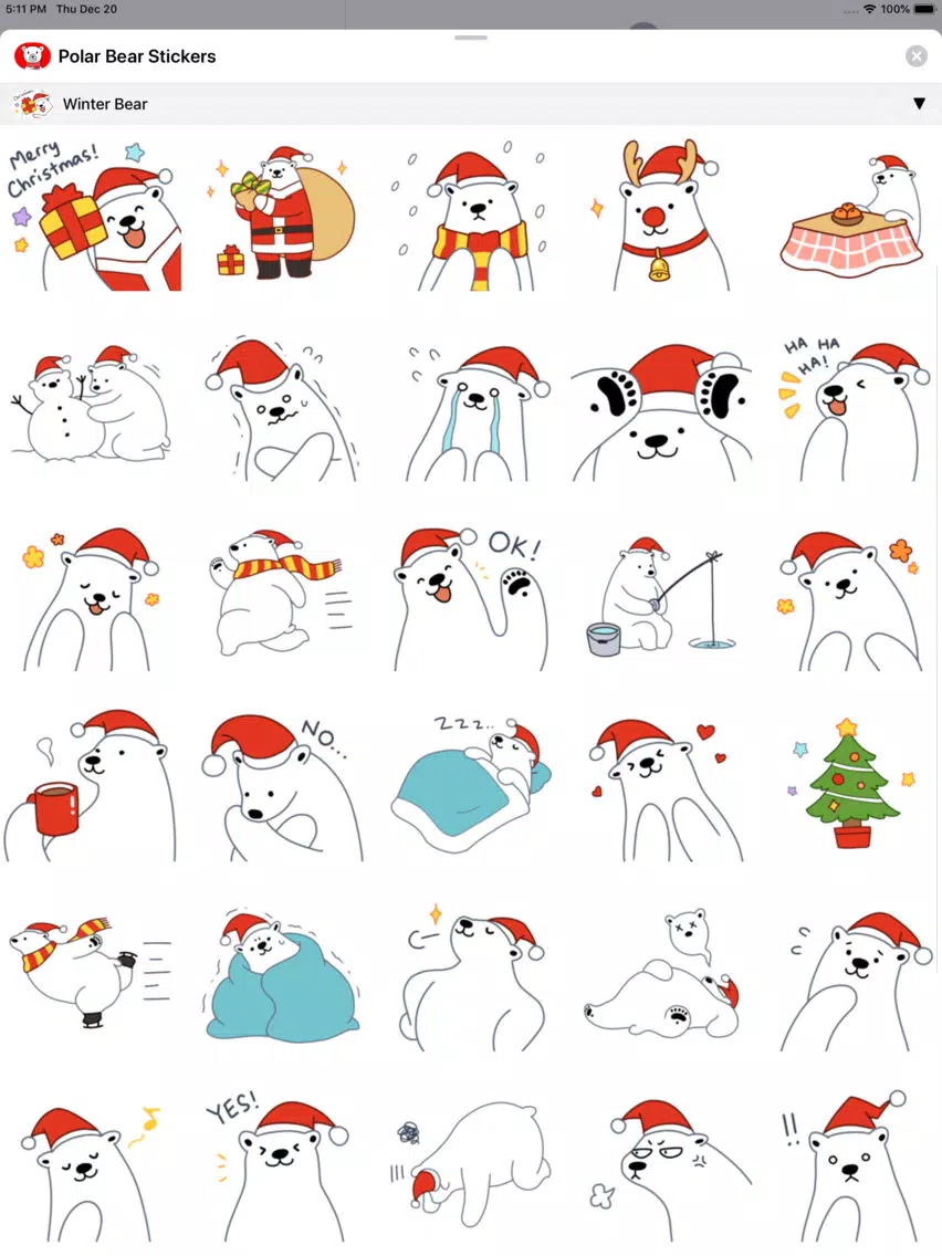 Capturas de pantalla de Polar Bear Sticker iPad 