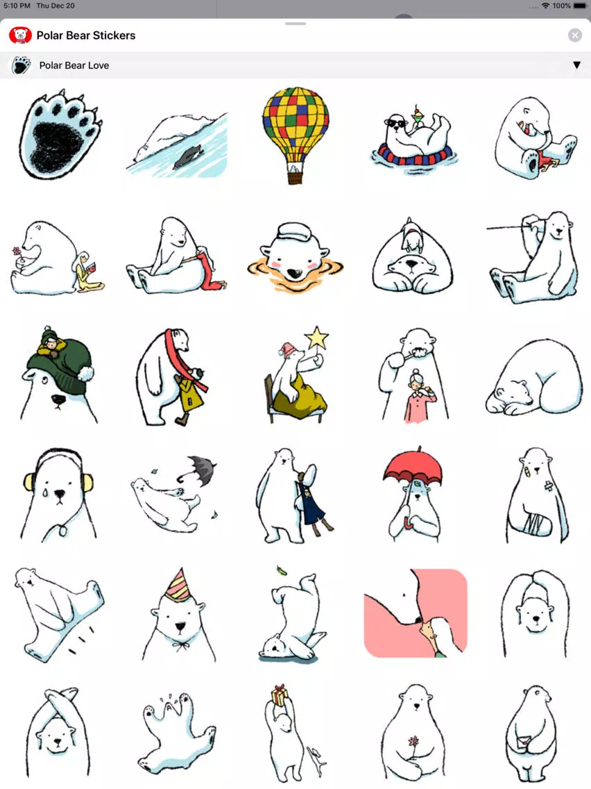 Capturas de pantalla de Polar Bear Sticker iPad 
