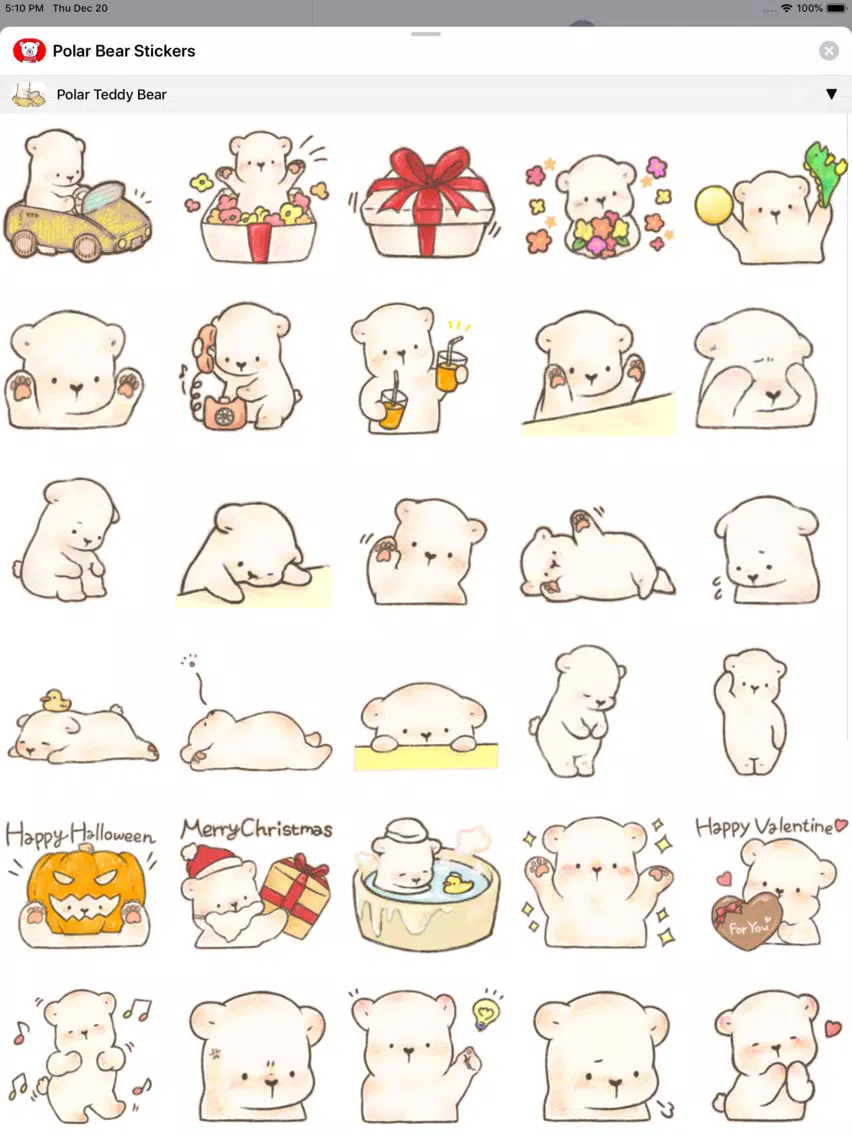 Capturas de pantalla de Polar Bear Sticker iPad 