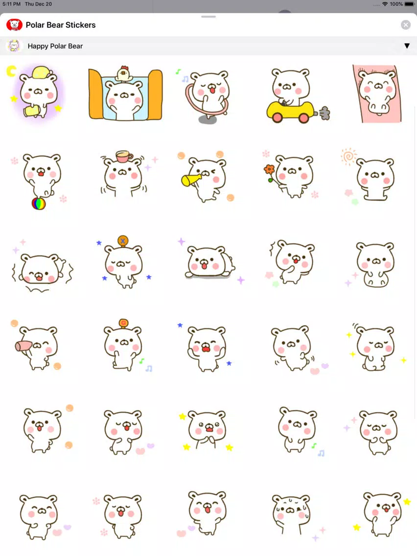 Capturas de pantalla de Polar Bear Sticker iPad 
