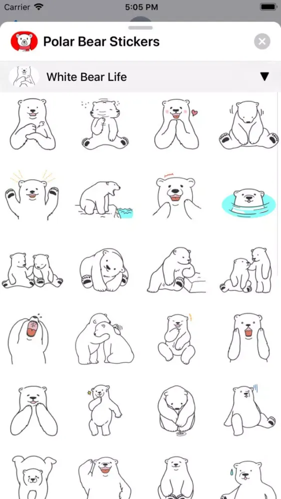 Polar Bear Sticker 스크린샷