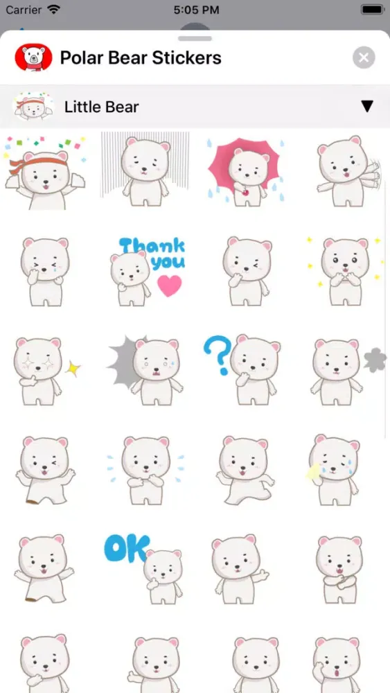 Polar Bear Sticker 스크린샷