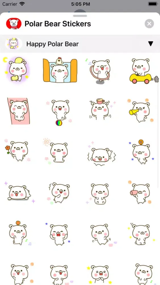 Polar Bear Sticker 스크린샷