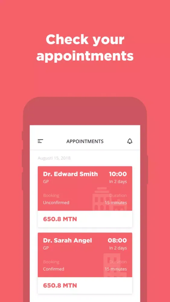 Captures d'écran de MyClinic.com