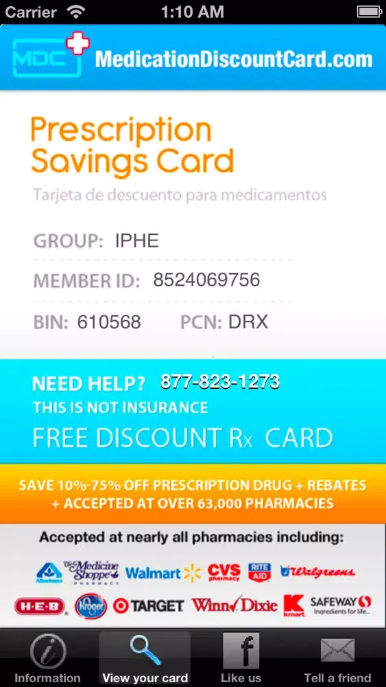 Medication Discount Card Ekran Görüntüleri