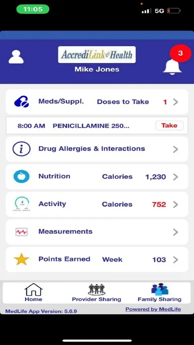 Screenshot di MedLife