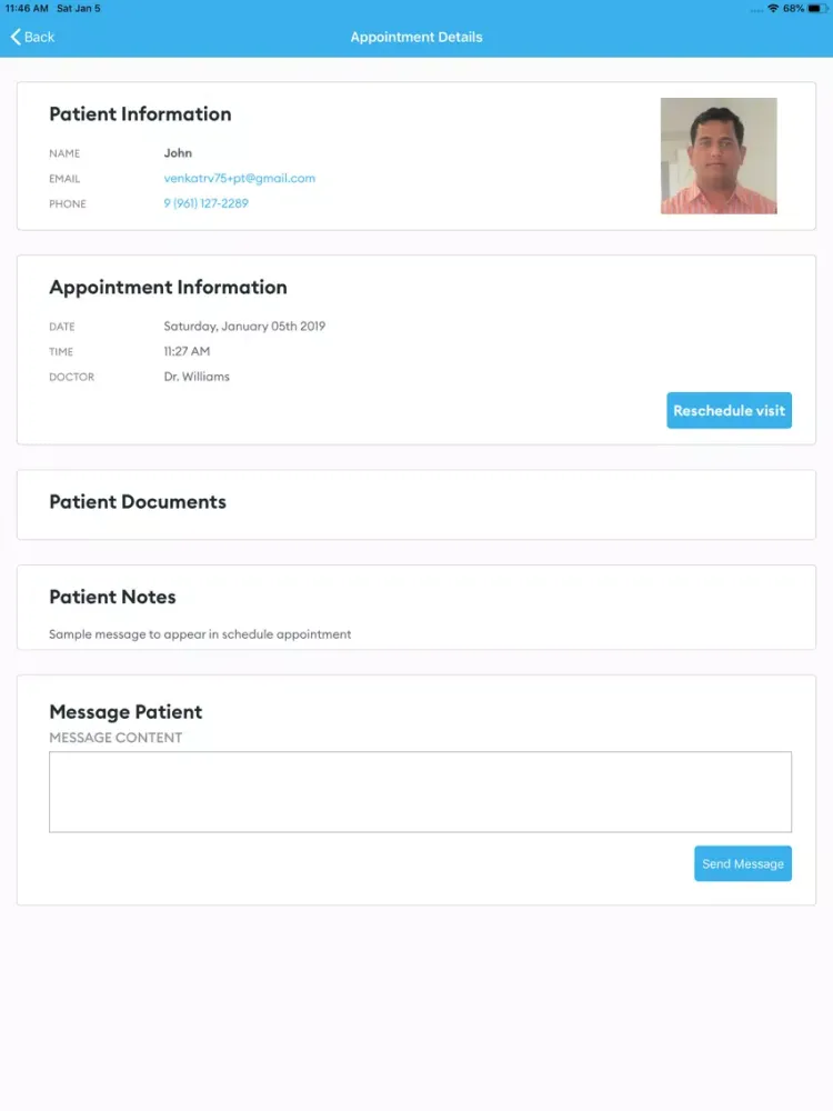 V2MD Provider iPad  Screenshots