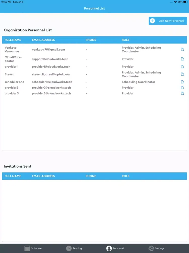 V2MD Provider iPad  Screenshots
