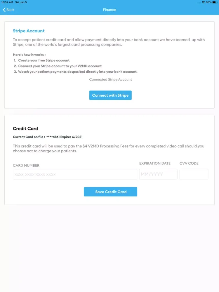 V2MD Provider iPad  Screenshots