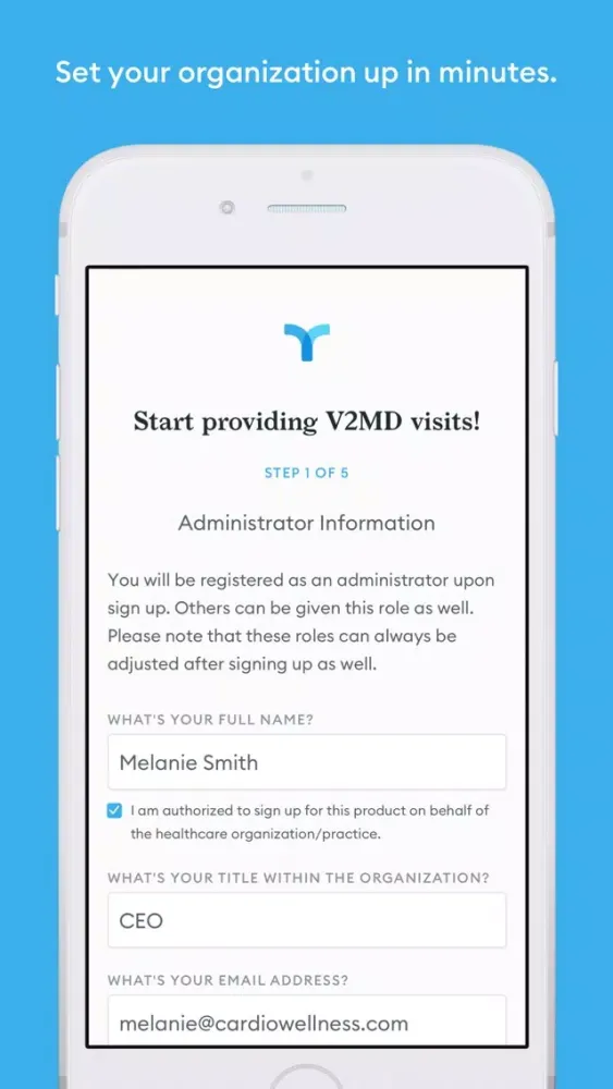 V2MD Provider Screenshots