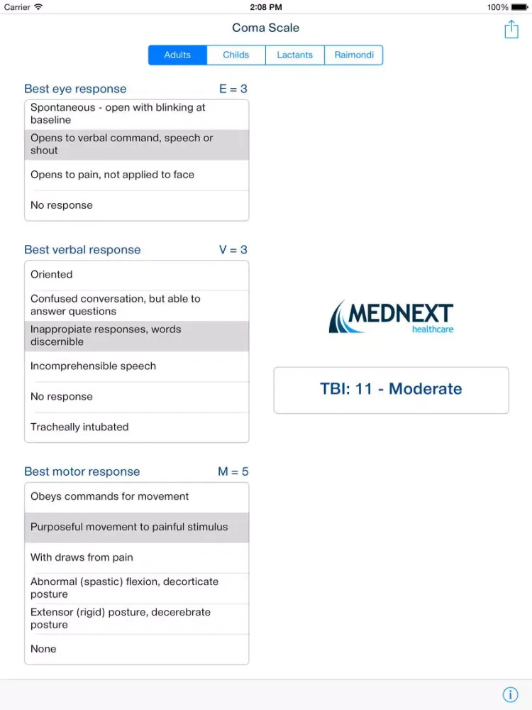 صور Coma Scale iPad 