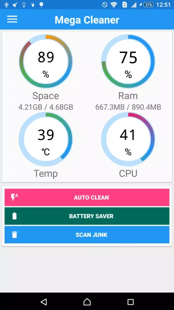 Mega Cleaner (RAM Booster) スクリーンショット