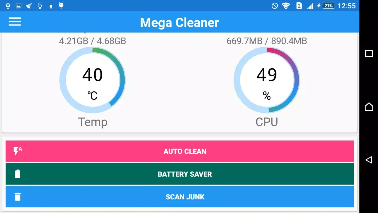 Mega Cleaner (RAM Booster) スクリーンショット